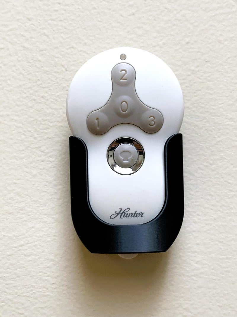 Makesus Ceiling Fan Remote Holder Wall Mount for Hunter 99122 99123 Ceiling Fan Remote Controller (1 Pk Black) - Image 2